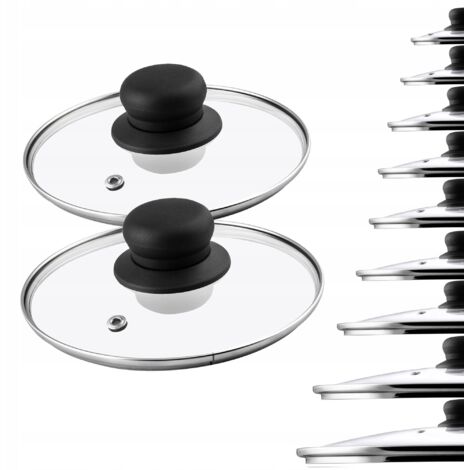 KADAX Glasdeckel 16 cm, hitzebeständig, universell, 2 Stk.