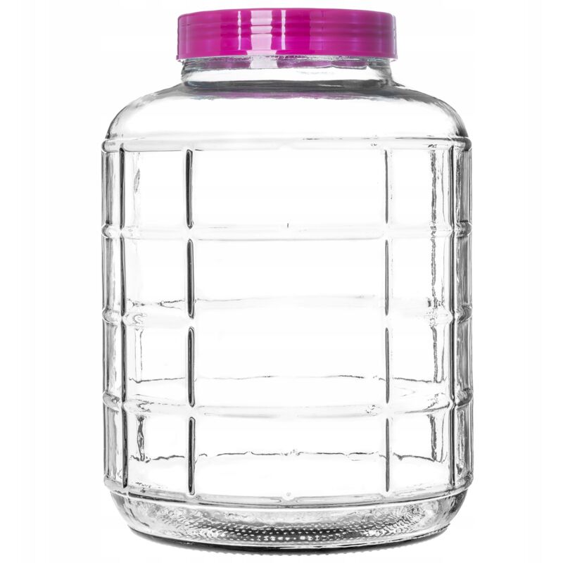 Kadax - Grand Bocal de Fermentation en Verre avec Couvercle, Contenant Spacieux pour la Préservation des Aliments et le Stockage du Vin (5L)
