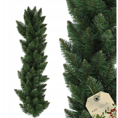 KADAX Guirlande de sapin de Noël 112 cm vert épais