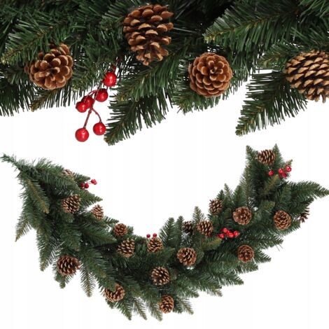 KADAX Guirnalda de árbol de Navidad Conos de 115 cm de grosor