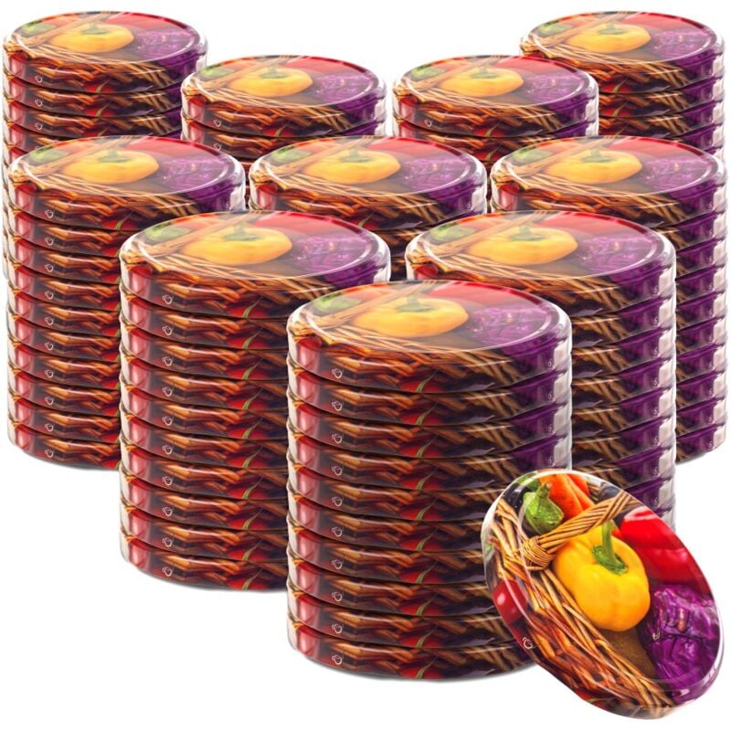 Kadax - Jar Caps Lids Fi82 Jar Caps Cap Conserves 100x
