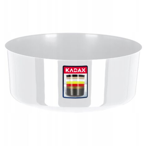 KADAX Jardinera de plástico Redonda para Plantas, para alféizar de Ventana, Mesa, salón, macetero, diámetro: 26 cm, Color Blanco