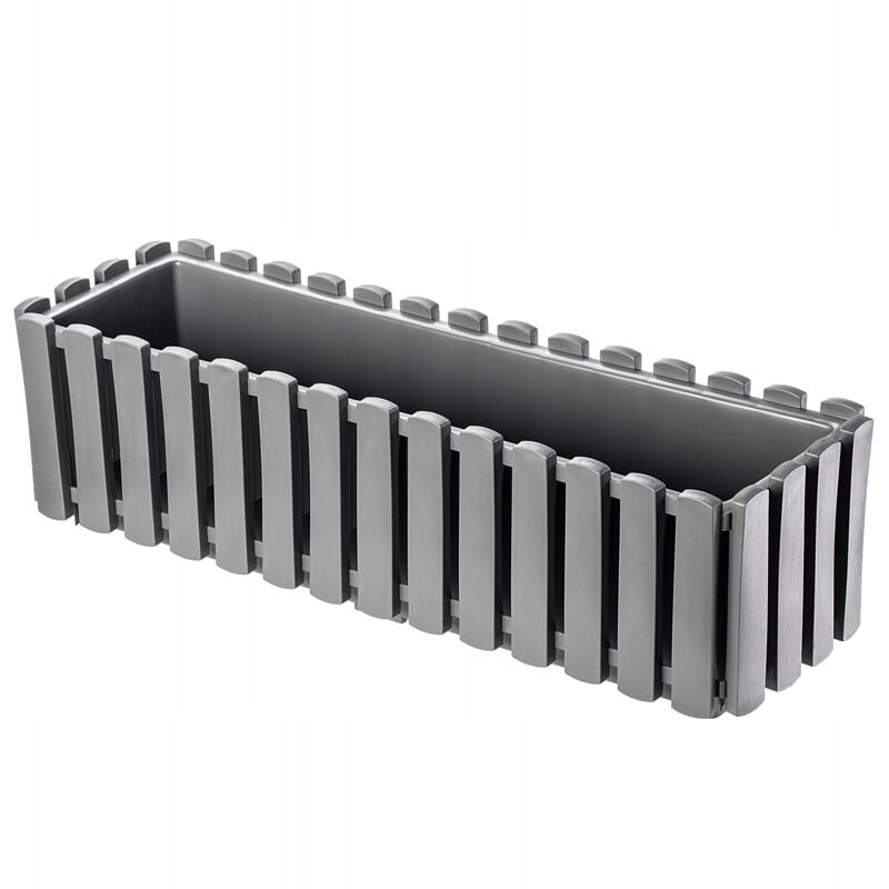 Jardinière de Balcon 58 cm Gris Pot de Fleurs Fleurs - Kadax