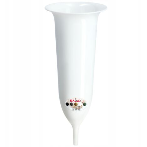 KADAX Jarrón con botella para lápida de cementerio 23 cm lápida para flores blanco