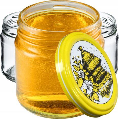 KADAX Kleine Einmachgläser 200 ml, Marmeladengläser, fi66 mm, Minigläser für Honig und Gewürze, Luft