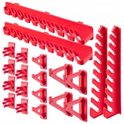 KADAX Lot de 20 crochets muraux à outils, crochets muraux perforés en plastique PP, kit de crochets à outils, porte-outils, garage, cuisine, atelier