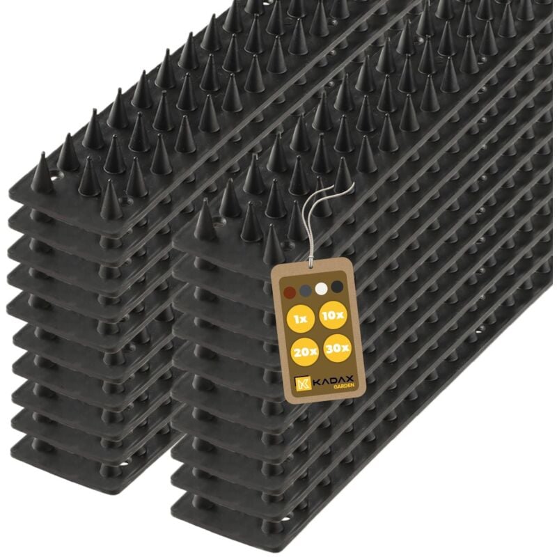 Lot de 20 pigeons anti-oiseaux en plastique 10 m - Anti-oiseaux - Anti-pigeons - Anti-pigeons - Anti-pigeons - Anti-pigeons - Noir - Kadax