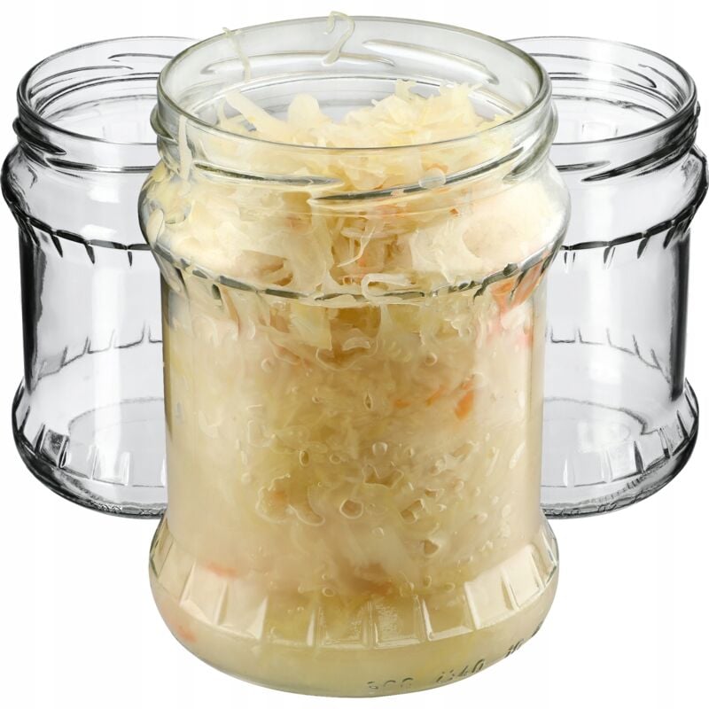Kadax - Lot de 24 bocaux de conservation avec couvercle à visser - 500 ml - Sans couvercle