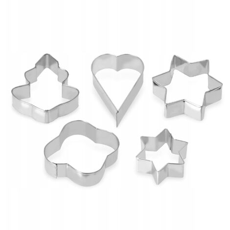KADAX Lot de 5 emporte-pièces en tôle galvanisée pour biscuits et biscuits