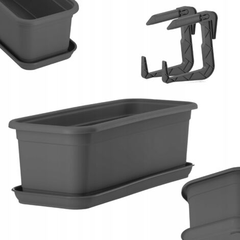 KADAX Macetero para Balcón 40cm con Asas