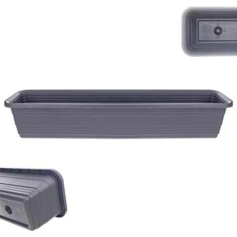 KADAX Macetero para balcón, macetero, 80 cm, antracita