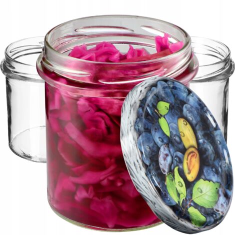 KADAX Marmeladengläser 350ml, fi82 mm, Einmachgläser mit Schraubdeckel, Honiggläser, Einweckgläser,