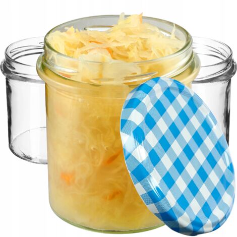 KADAX Marmeladengläser 350ml, fi82 mm, Einmachgläser mit Schraubdeckel, Honiggläser, Einweckgläser,
