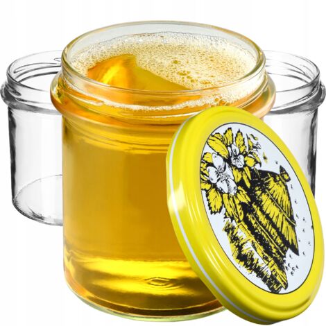 KADAX Marmeladengläser 350ml, fi82 mm, Einmachgläser mit Schraubdeckel, Honiggläser, Einweckgläser,