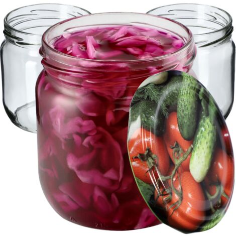 KADAX Marmeladengläser 425ml, Einmachgläser mit Schraubdeckel, Gläser mit Schraubverschluss, Einweck