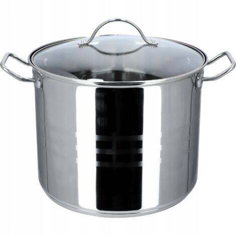 KADAX Marmite avec Couvercle Induction Acier 24 cm 9 L