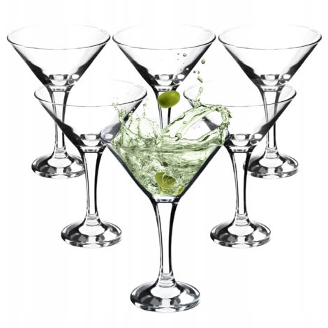 KADAX Martinigläser, Cocktailgläser aus hochqualitativem Glas, 175 ml, 6 Stück