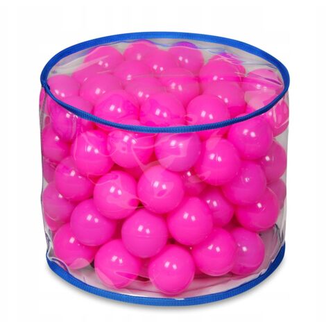 KADAX Mini Pouf Siège Enfant Boules Roses 39cm