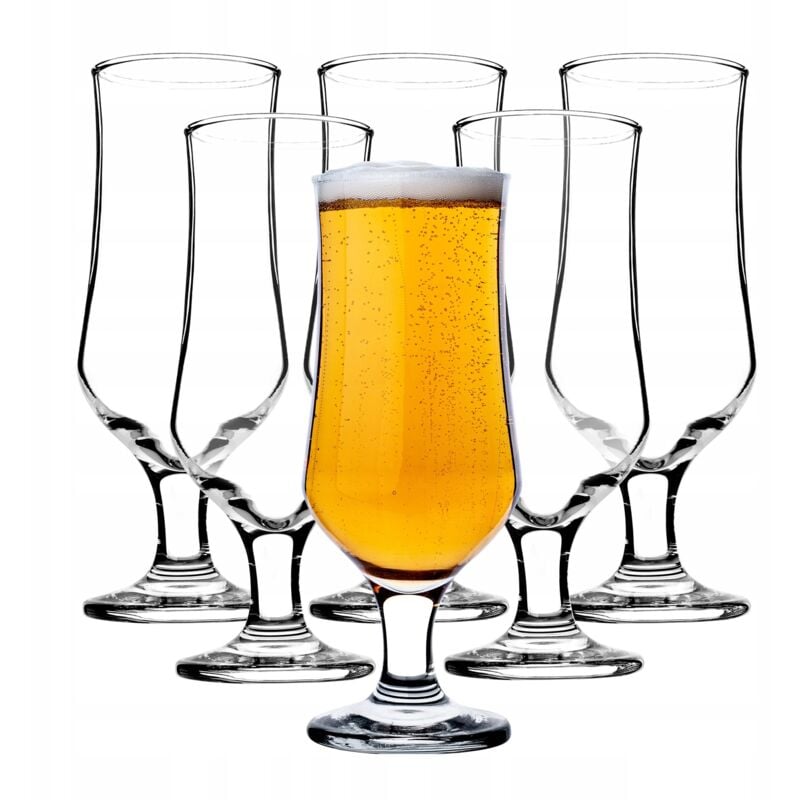 Kadax - Mug Verre à Bière Tasse à Boisson 6pcs 360ml