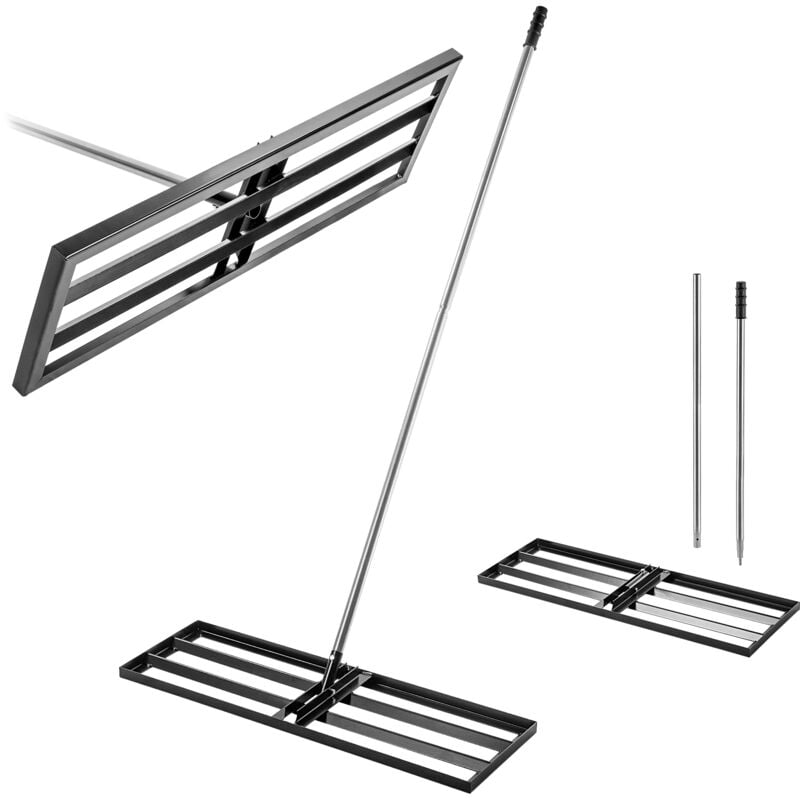 Niveleur de sol manuel pour niveleuse à gazon, grattoir, poignée 30 x 90 cm - Kadax