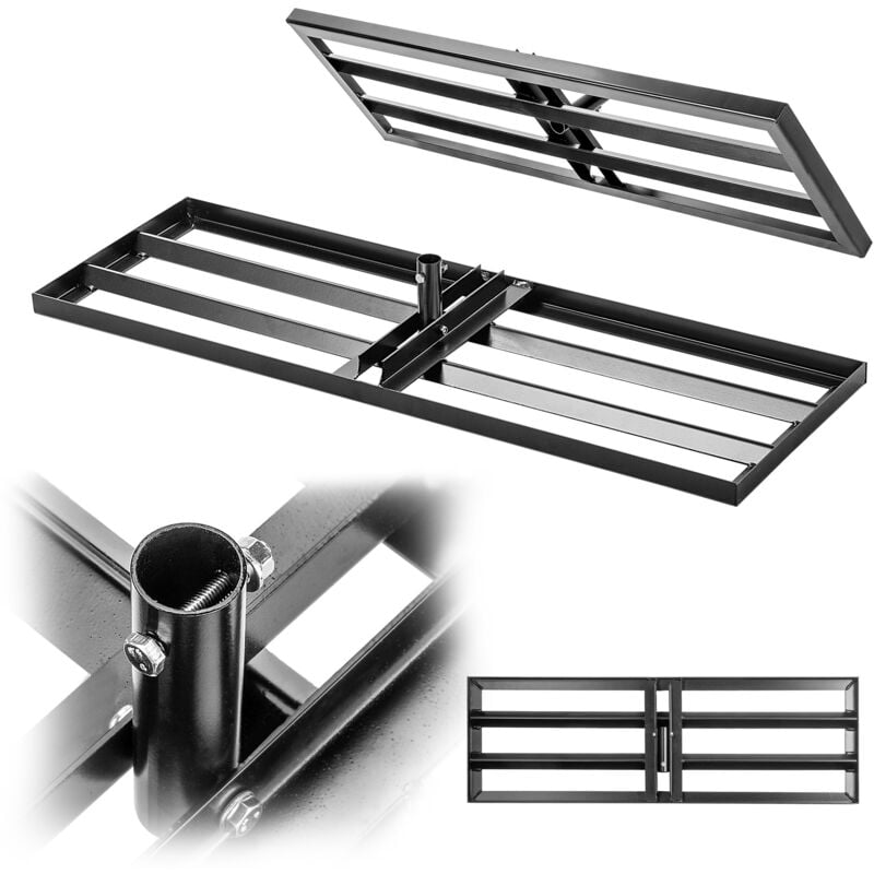 Kadax - Niveleur de sol manuel pour pelouse, ramasseur d'herbe 30x90cm