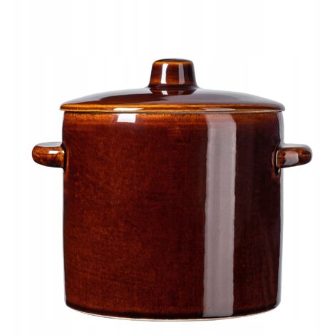 KADAX Olla para decapado de manteca de cerdo de gres 1,5 L