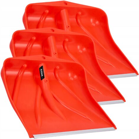 KADAX Orangefarbene Schneeschaufel, Schneeschaufel ohne Stiel, Schneeschieber, Schneeräumer mit Aluk