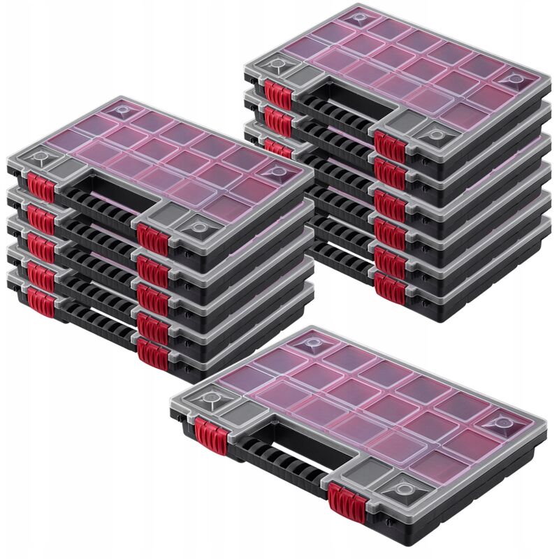 Kadax - Organisateur Atelier Conteneur 18 Tiroirs 12 pcs
