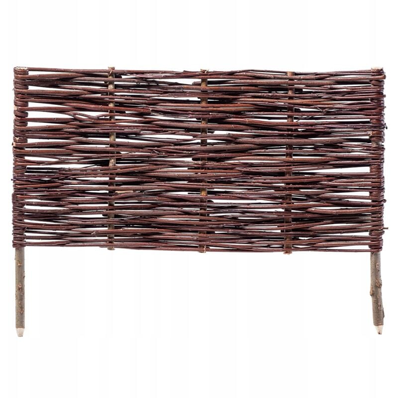 Kadax - Palissades en Osier Naturel pour Jardin, Clôtures Décoratives pour Délimiter, Orner et Sublimer Votre Espace Exterieur (60 x 40 cm, 1 Pièce)