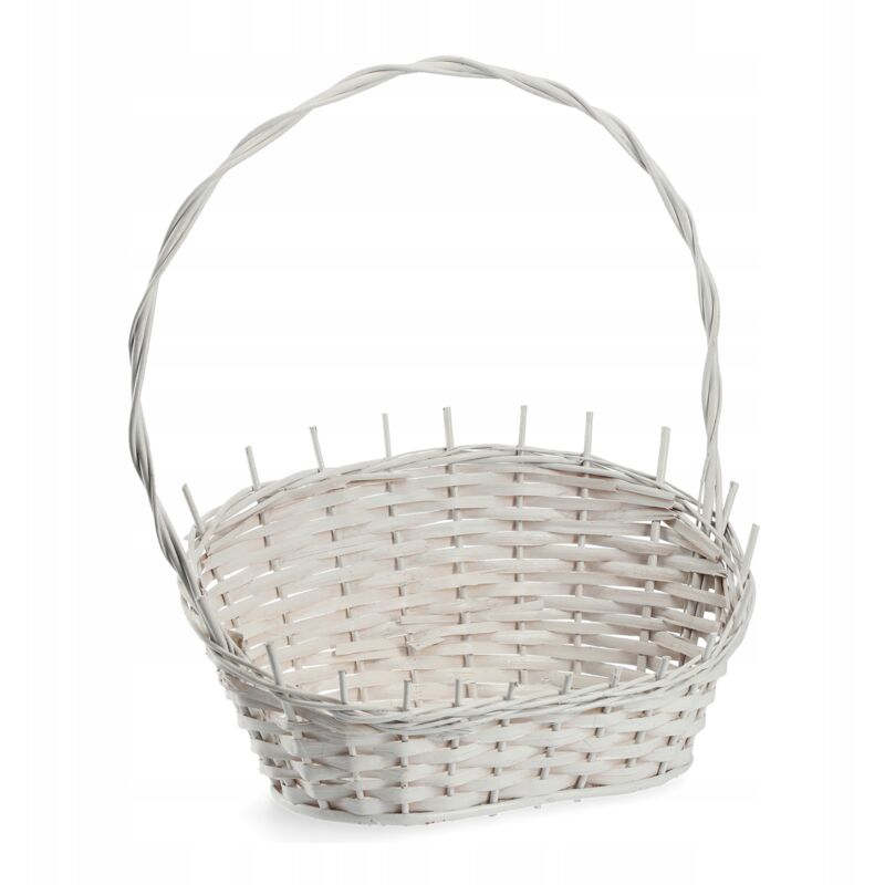 KADAX Panier cadeau universel en osier tressé de qualité supérieure - Panier de rangement tressé - Panier de présentation (blanc, petit)