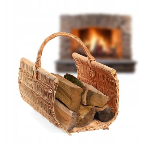 KADAX Panier en osier pour bois de chauffage