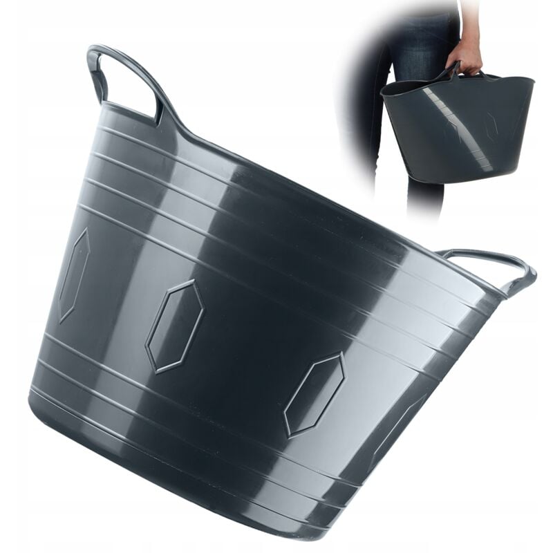 Kadax - Panier Flexible Bac à Linge Universel Bassin 26L Gris