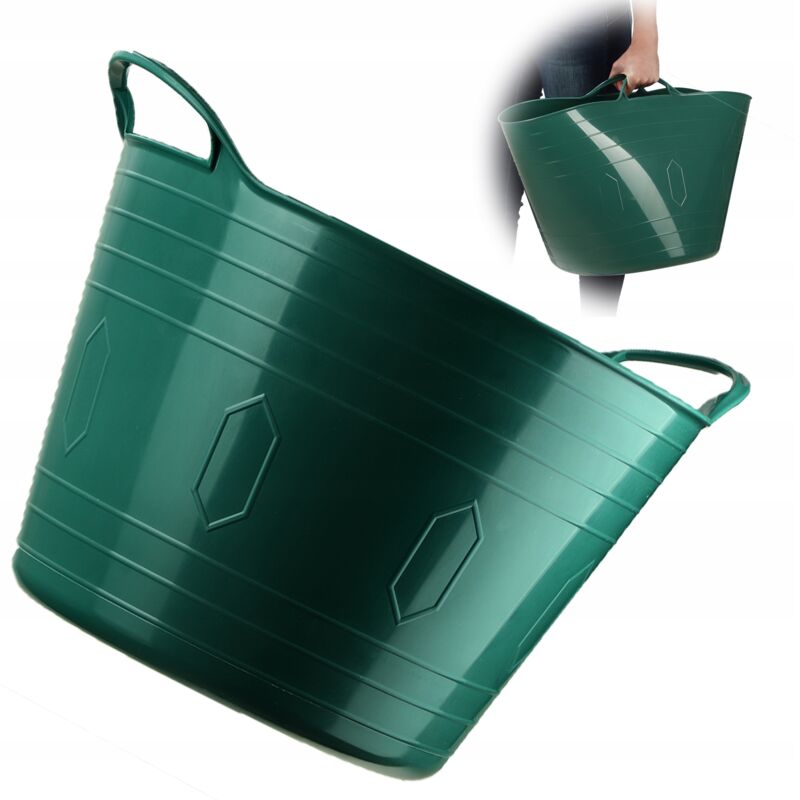 KADAX Panier Flexible Bac à Linge Universel Bassin 42L vert