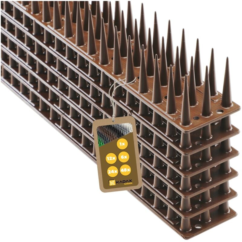 Kadax - Pigeon Bird Spikes Plastique Fort 6 pcs 3,06 m