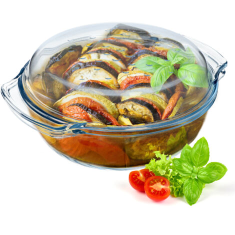 KADAX Pirofila rotonda con coperchio 2,4 L