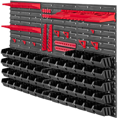 KADAX Planche à Outils Murale 117x78cm 79pcs Boîtes de Garage Atelier