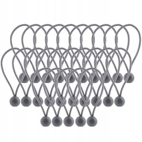 KADAX Planenhalter mit Kugeln, Planenspanner, Grau, 25 Stück