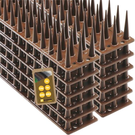 KADAX Pointes en plastique pour pigeons, 12 pièces, 6,24 m