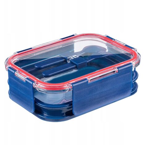 4 Scatole Per Snack A Scomparti A Forma Di Cuore: Bento Box Riutilizzabile Per Bambini E Adulti, Verde/Blu/Rosa/Beige - 3
