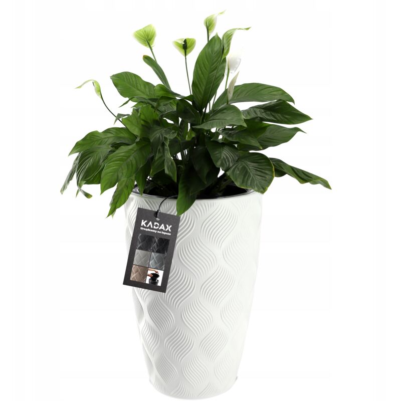 Pot de Fleur avec Insert Pot de Fleur de Jardin Blanc 48,5 cm - Kadax