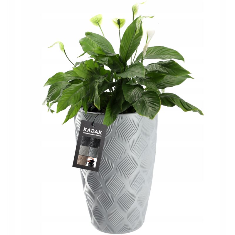 Pot de Fleur avec Insert Pot de Fleur de Jardin Gris 48,5 cm - Kadax