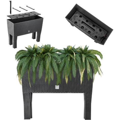 KADAX Pot de Fleur Boîte 80cm Insert avec Pieds Anthracite