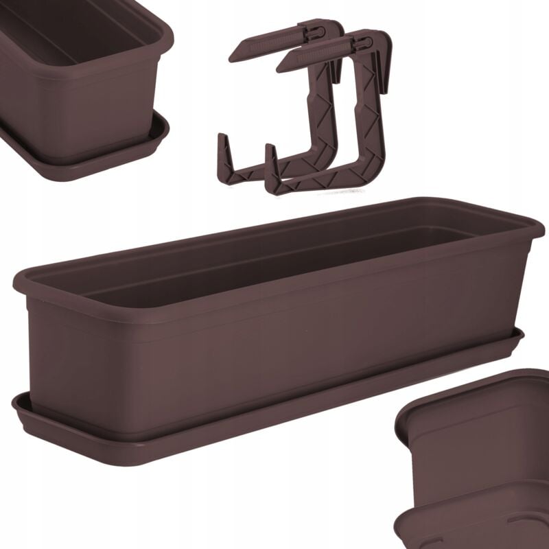 Kadax - Pot de Fleur de Balcon 60cm avec Poignées