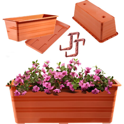 KADAX Pot de Fleur de Balcon avec Poignées 40cm