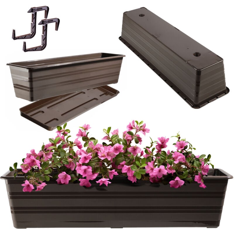 Pot de Fleur de Balcon avec Poignées 60cm - Kadax