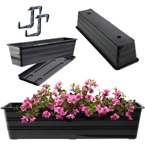 KADAX Pot de Fleur de Balcon avec Poignées 60cm