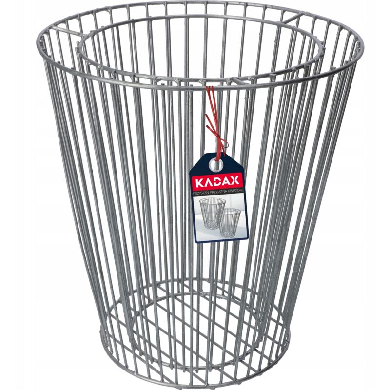 Kadax - Pot de Fleur de Jardin en Gabion en Acier 36 cm, Galvanisé