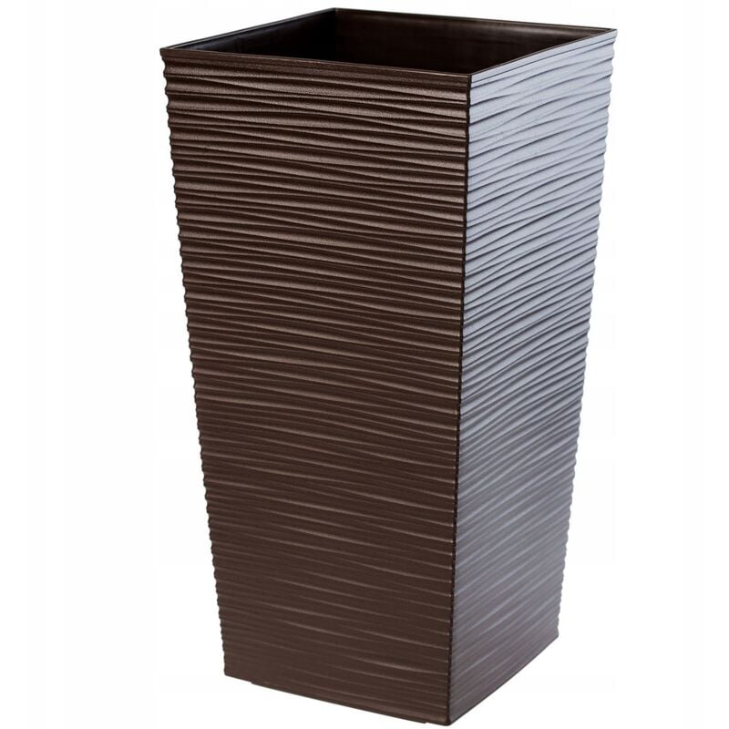 KADAX Pot de Fleur Haut, Grande Jardiniere en Plastique pour Une Décoration Interieure et Exterieure Moderne et Élégante, Bac à Fleur (68 cm, Marron)