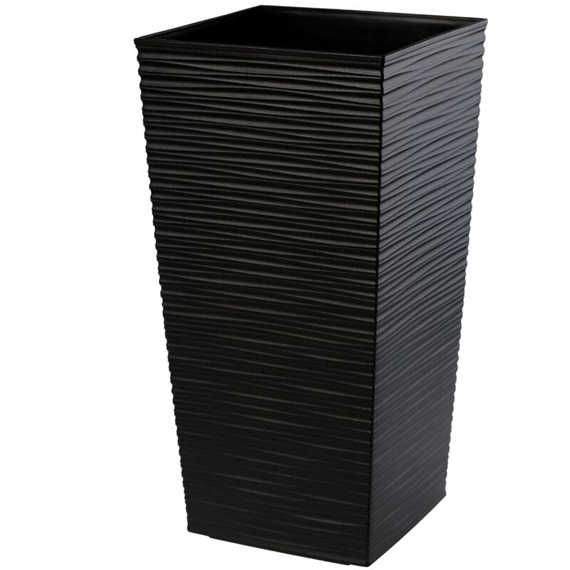 KADAX Pot de Fleur Haut, Grande Jardiniere en Plastique pour Une Décoration Interieure et Exterieure Moderne et Élégante, Bac à Fleur (75.5 cm, Noir)