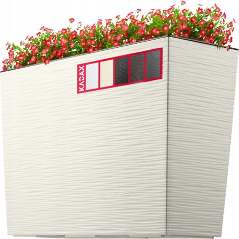 KADAX Pot de Fleur Pot de Fleur + Insert Crème 19x56 cm